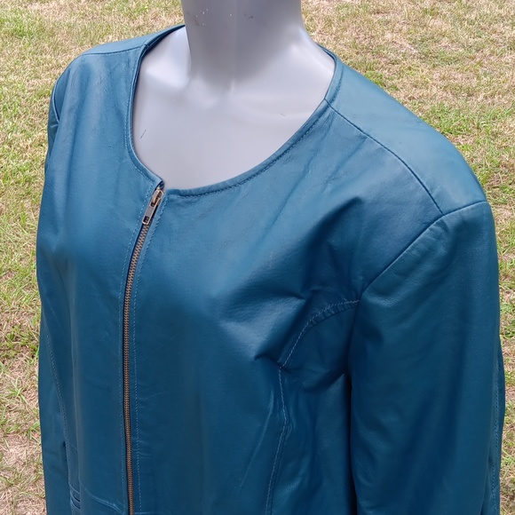 Maggie Barnes Ladies Genuine Luxury Leather Jacket/Coat (2X 22/24W) - Picture 7 of 17